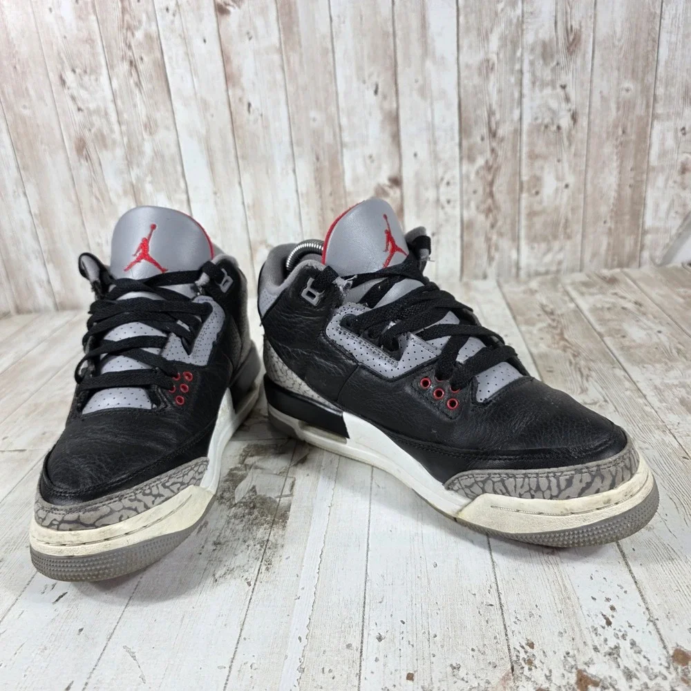 Jordan 3 Retro Black Cement 2024 Kids Youth Size 6Y DM0967-010 Black Red Grey